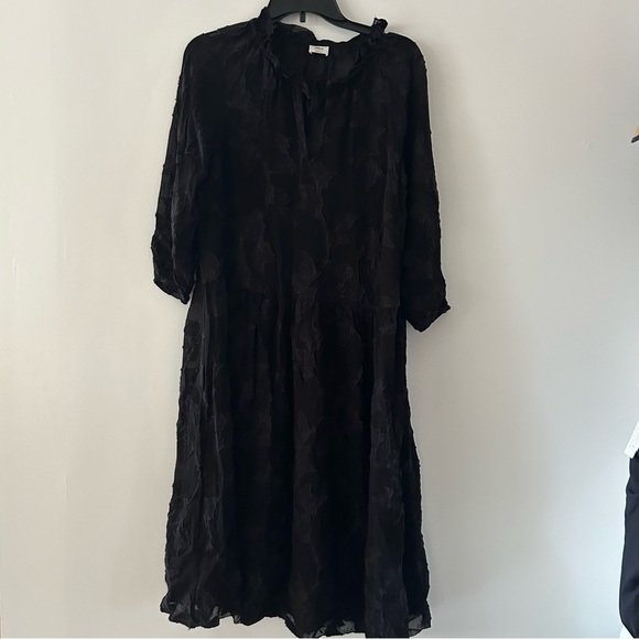 Aritzia Black Sheer Midi Dress - Picture 2 of 6